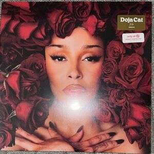 Doja Cat Vinyl Album with Red Rose Artwork